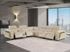 1224 Sectional - Beige 7pc-4pwr