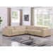 Global United 1208 Beige L-Shaped Power Reclining Sectional