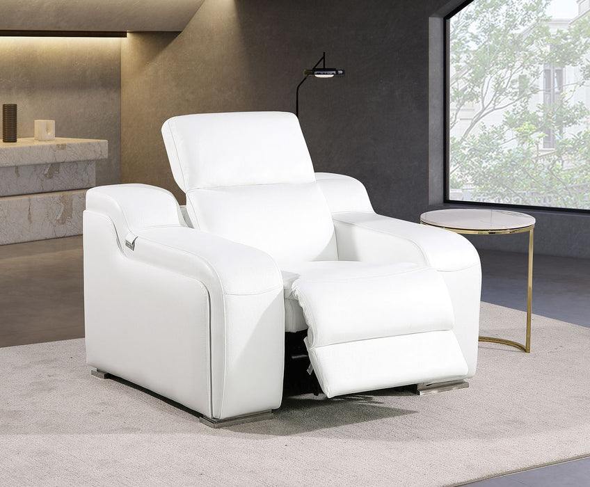 Global United 6111 White Power Reclining Chair