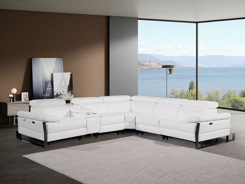 DivanItalia 1246 6-Piece Sectional White
