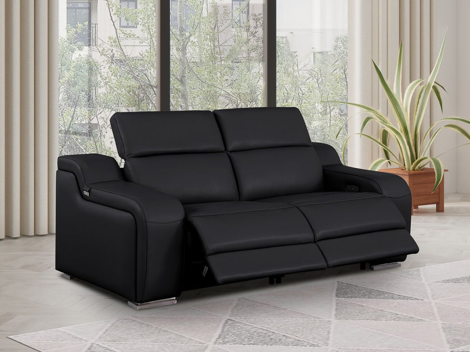 Global United 6111 Power Reclining Loveseat | Genuine Leather