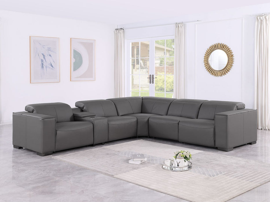 Global United 1208 Dark Grey 6PC Sectional