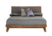 Soria Mid-Century Grey & Walnut Bed