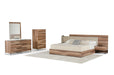 Matteo - Italian Modern Walnut & Fabric Bed
