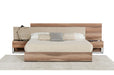 Matteo - Italian Modern Walnut & Fabric Bed