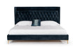 Wales Modern Blue Fabric Bed