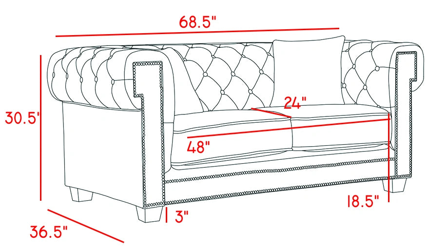 Bowery Green Velvet Loveseat