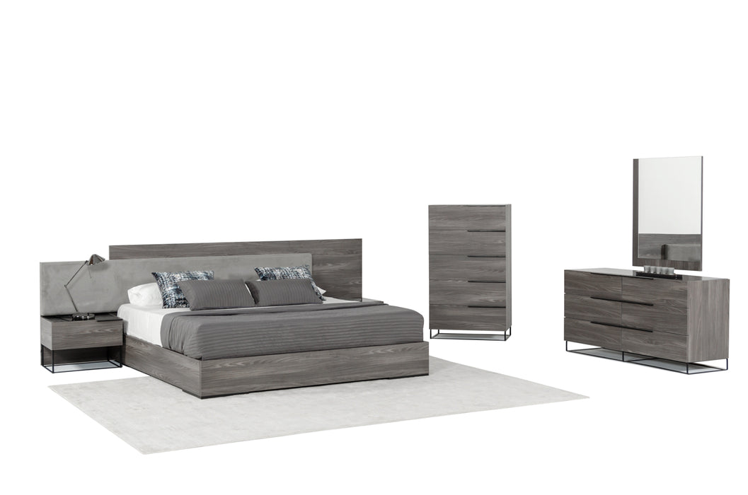 Enzo Italian Modern Grey Oak Chest