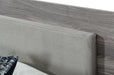 Enzo Italian Modern Grey Oak & Fabric 4-Piece Bedroom Set