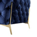 Sheila - Transitional Dark Blue Fabric Loveseat