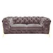 Sheila - Transitional Silver Fabric Loveseat