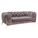 Sheila - Transitional Silver Fabric Loveseat