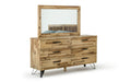 Sala Modern Light Wood Dresser & Mirror Set