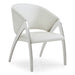 Rabia Modern White Leatherette Accent Chair