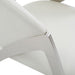 Rabia Modern White Leatherette Accent Chair