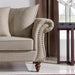 Nadine Transitional Beige Fabric Loveseat