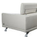 Brustle Modern Light Grey Eco-Leather Lounge Chair