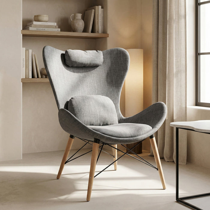 Britt Modern Grey Fabric Accent Chair