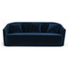 Palomar Modern Blue Velvet & Brass Sofa