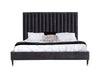 Hemlock - Modern Dark Grey Velvet Bed