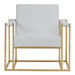 Larson Modern White Leatherette & Gold Accent Chair