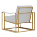 Larson Modern White Leatherette & Gold Accent Chair