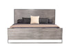 Charlene Modern Grey Elm & Stainless Steel Bed