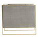 Carlos Modern Grey Velvet & Gold Accent Chair