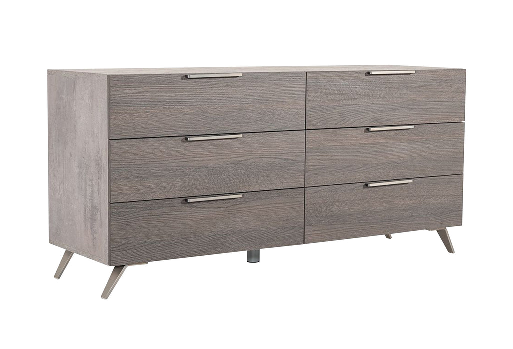 Bronx Italian Modern Faux Concrete & Grey Dresser