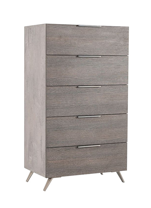 Bronx Italian Modern Faux Concrete & Grey Chest