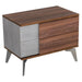Palermo - Italian Modern Faux Concrete & Walnut 4-Piece Bedroom Set