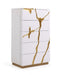 Aspen Modern White & Gold Chest