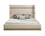 Sterling Modern Beige Bonded Leather & Gold Bed