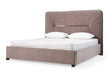 Duke Modern Grey Velvet & Black Gun Chrome Bed