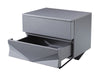 Duke Modern Grey & Black Gun Chrome Nightstand