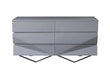 Duke Modern Grey & Black Gun Chrome Dresser