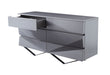 Duke Modern Grey & Black Gun Chrome Dresser
