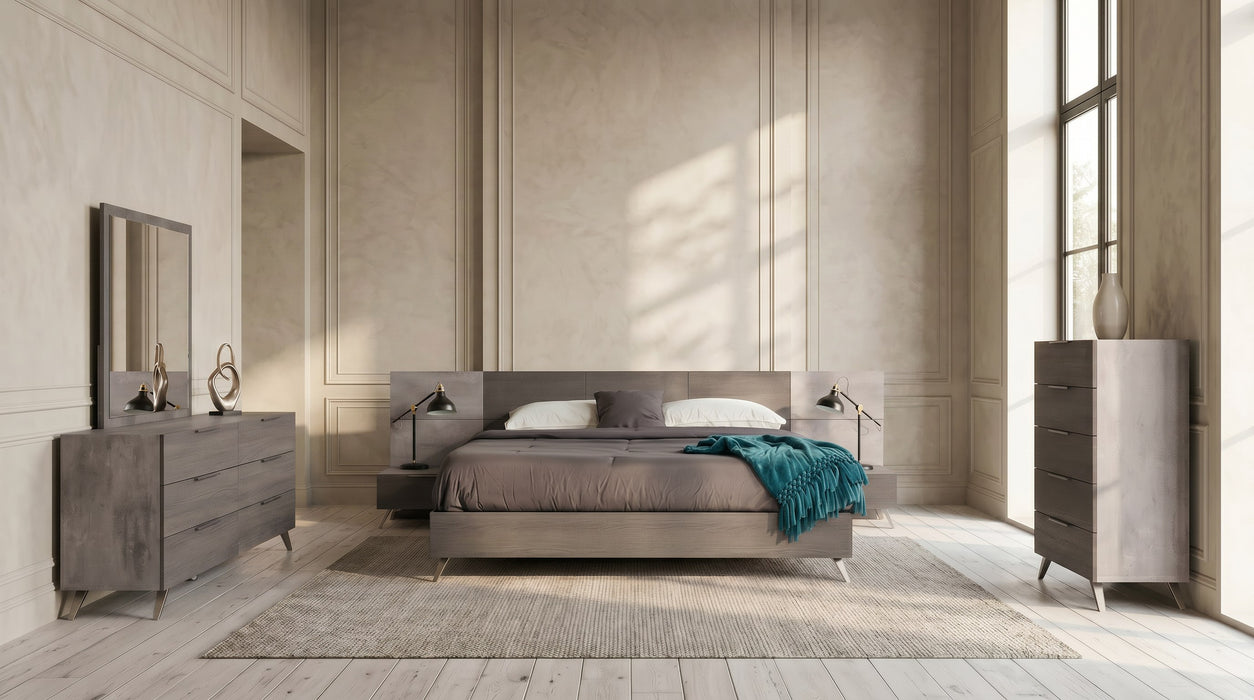 Bronx Italian Modern Faux Concrete & Grey Dresser
