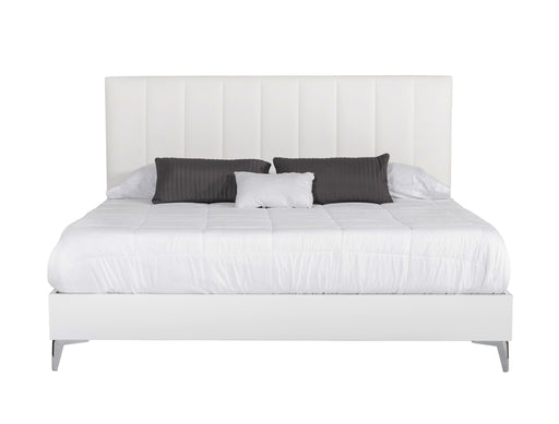 Angela - Italian Modern White Eco Leather Bed