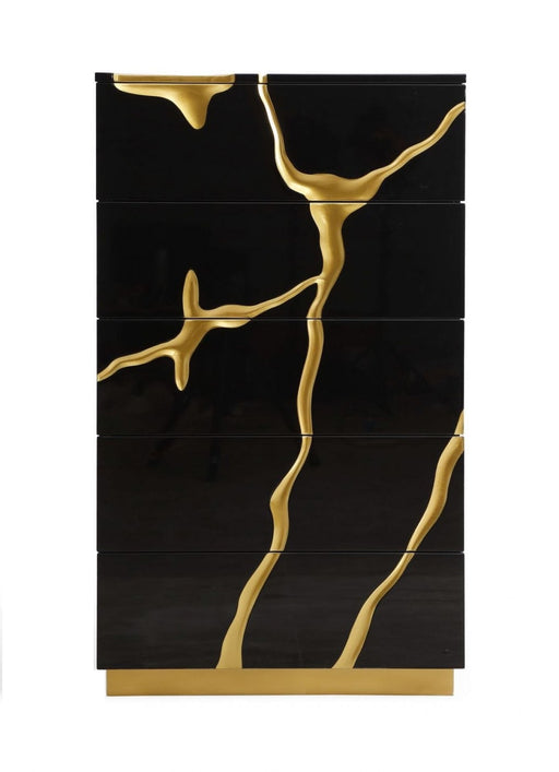 Aspen - Modern Black & Gold Chest