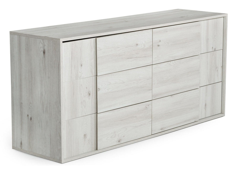 Asus - Italian Modern White Washed Oak Dresser