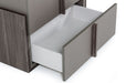 Lucia - Italian Modern Elm and Matte Grey Nightstand