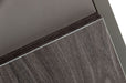 Lucia - Italian Modern Elm and Matte Grey Nightstand