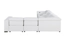 Global United 1208 White 6PC Sectional
