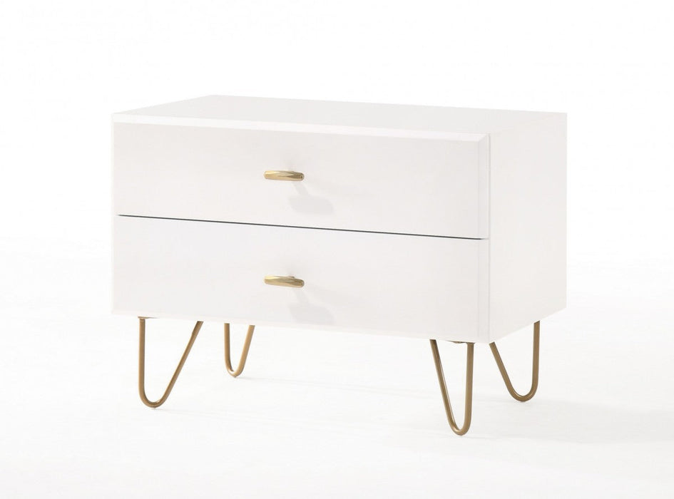 Podrest Bryan - White Night Stand | NorCal Furniture Santa Clara CA