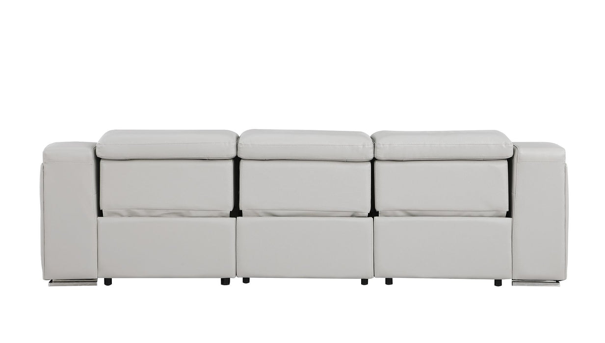 Global United 6111 3-Piece Reclining Set | Genuine Leather