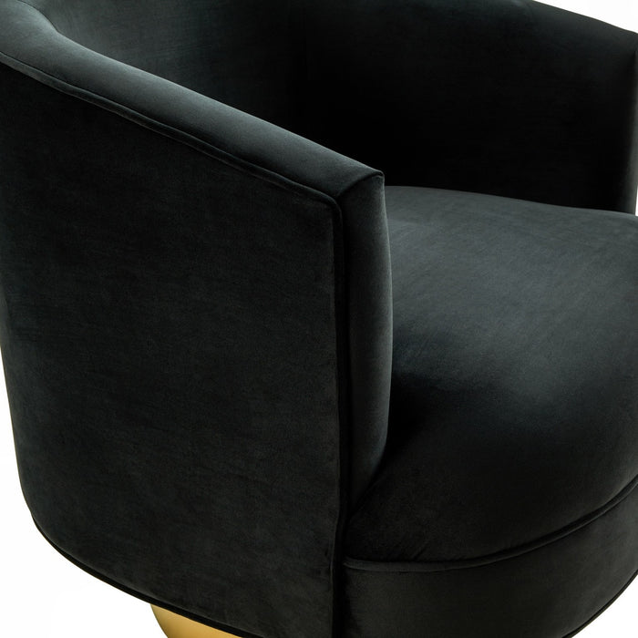 Basalt - Modern Black Fabric Accent Chair