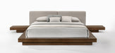 Tokyo - Eastern King Contemporary Walnut and Grey Platform Bed