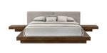 Tokyo - Contemporary Walnut and Grey Platform Bed