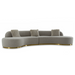 Frontier - Glam Grey Fabric Curved Sectional Sofa